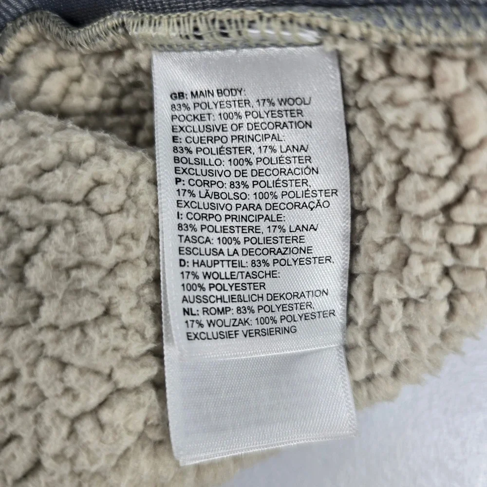 The North Face Mens Gordon Lyons Quarter Snap‎ Sherpa Fleece Pullover Grey M